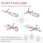 HOMCOM 7.5 Ft Christmas Tree, Pencil Christmas Tree with 1218 Realistic Branches, Steel Base, Auto Open, Green - Image 7