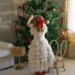 HOMCOM 7.5 Ft Christmas Tree, Pencil Christmas Tree with 1218 Realistic Branches, Steel Base, Auto Open, Green - Image 8