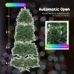 HOMCOM 7.5ft Prelit Christmas Tree with Full-Spectrum LEDs, Smart App Control, Wide Full Hinged Xmas Tree, Easy Assembly - Image 9
