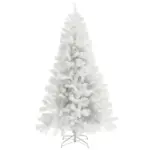 7.5 Foot Artificial Christmas Tree with 1346 Branch Tips and Steel Base, White
