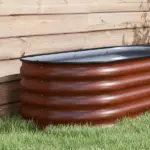 Outsunny 7.9' x 2' x 1.4' Galvanized Raised Garden Bed Kit, Metal Planter Box with Safety Edging, Brown - Image 8