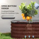 7.9' x 2' x 1.4' Galvanized Raised Garden Bed Kit, Metal Planter Box with Safety Edging, Dark Gray - Image 5
