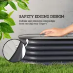 7.9' x 2' x 1.4' Galvanized Raised Garden Bed Kit, Metal Planter Box with Safety Edging, Dark Gray - Image 6