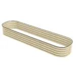 Outsunny 7.9 Ft Galvanized Raised Garden Bed Kit with Safety Edging Cream