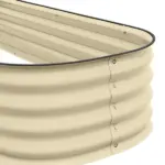Outsunny 7.9 Ft Galvanized Raised Garden Bed Kit with Safety Edging Cream - Image 8