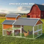 79"L Chicken Coop with Run for 6 Chickens, Wooden Chicken House with Nesting Boxes and Pull-Out Tray - Image 3