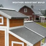79"L Chicken Coop with Run for 6 Chickens, Wooden Chicken House with Nesting Boxes and Pull-Out Tray - Image 5