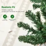 7ft Artificial Christmas Tree with Colorful DIY Synchronized Lights, Remote, Hinged Slim Fir with Daily Timer - Image 7
