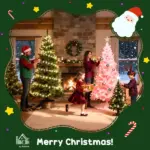 7ft Artificial Christmas Tree with Colorful DIY Synchronized Lights, Remote, Hinged Slim Fir with Daily Timer - Image 9