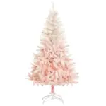 7ft Pencil Christmas Tree, Pink Artificial Christmas Tree for Holiday Home Decoration with Metal Stand and Automatic Open, Pink - Image 11