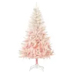 7ft Pencil Christmas Tree, Pink Artificial Christmas Tree for Holiday Home Decoration with Metal Stand and Automatic Open, Pink