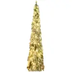 HOMCOM 7ft Prelit Pencil Christmas Tree with Snow Flocked Branches 350 LED Lights Downswept Shape for Festive Home - Image 11