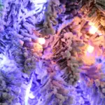 HOMCOM 7ft Prelit Pencil Christmas Tree with Snow Flocked Branches 350 LED Lights Downswept Shape for Festive Home - Image 9