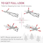 HOMCOM 8 ft Artificial Pencil Christmas Trees Holiday Decoration with Colorful LED Lights, Steel Base, Skinny Shape - Image 8