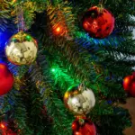 HOMCOM 8 ft Artificial Pencil Christmas Trees Holiday Decoration with Colorful LED Lights, Steel Base, Skinny Shape - Image 9