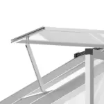 Outsunny 8 ft L x 6 ft W Walk-In Polycarbonate Greenhouse with Roof Vent for Ventilation and Rain Gutter, Hobby Greenhouse for Winter - Image 8