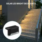 8 Pack Solar Deck Step Lights Waterproof Outdoor LED Fence Lights - Image 6