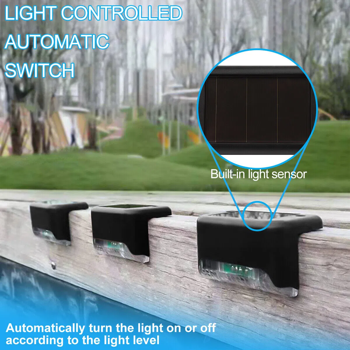 8 Pack Solar Deck Step Lights Waterproof Outdoor LED Fence Lights