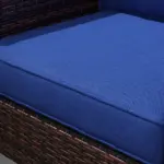 Outsunny 8 Patio Chair Cushions with Seat and Backrest, Fade Resistant Seat Replacement Cushion Set, Navy Blue - Image 9