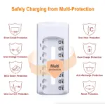 8 Slot AA AAA NiMH NiCd Rechargeable Battery Charger - Image 14