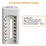 8 Slot AA AAA NiMH NiCd Rechargeable Battery Charger - Image 3
