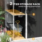 8 x 4ft Outdoor Garden Shed, Metal Storage Shed with Air Vents and Lockable Door for Backyard Garden Patio, Dark Gray - Image 4