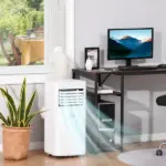 HOMCOM 8000 BTU Mobile Air Conditioner for Cooling and Dehumidifying, Remote Control, 24H Timer, LED Display, White - Image 2
