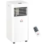 HOMCOM 8000 BTU Mobile Air Conditioner for Cooling and Dehumidifying, Remote Control, 24H Timer, LED Display, White