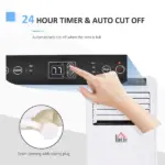 HOMCOM 8000 BTU Portable Air Conditioner, Built-in Cool, Dehumidifier, Fan Modes, with Remote Controller, LED Display, White - Image 6