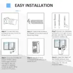 HOMCOM 8000 BTU Portable Air Conditioner, Built-in Cool, Dehumidifier, Fan Modes, with Remote Controller, LED Display, White - Image 9
