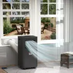 HOMCOM 8000BTU Compact Portable Air Conditioner, Efficient Cooling, Dehumidifier, Fan, with Remote, 24H Timer, Black - Image 9