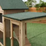 PawHut 83 Wooden Rabbit Hutch Large Bunny House Double Run Removable Tray Waterproof Roof Outdoor Natural - Image 9