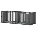 PawHut 83"L Heavy-Duty Dog Crate, Extra Large Dog Kennel with Divider and Mat for Large Breeds, Modular Puppy Playpen