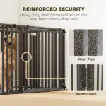 PawHut 83"L Heavy-Duty Dog Crate, Extra Large Dog Kennel with Divider and Mat for Large Breeds, Modular Puppy Playpen - Image 3