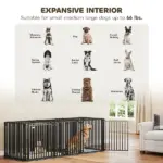 PawHut 83"L Heavy-Duty Dog Crate, Extra Large Dog Kennel with Divider and Mat for Large Breeds, Modular Puppy Playpen - Image 6