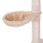 8.5' Vertical Cat Tree Adjustable Height Floor-To-Ceiling with 5 Carpeted Platforms and 3 Sisal Rope Scratching Areas Beige - Image 8