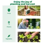 Outsunny 8.6 x 3 x 1ft Raised Garden Bed with Mini Greenhouse, Galvanized Raised Garden Bed with Cover for Herbs and Vegetables - Image 8