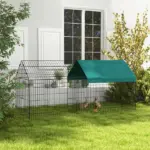 87" Small Animal Playpen with with Roof for Rabbits, Chicken, Chinchillas for Indoor/Outdoor Use, Green - Image 2