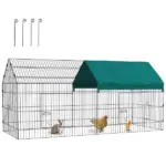 87" Small Animal Playpen with with Roof for Rabbits, Chicken, Chinchillas for Indoor/Outdoor Use, Green - Image 11