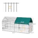 87" Small Animal Playpen with with Roof for Rabbits, Chicken, Chinchillas for Indoor/Outdoor Use, Green - Image 3