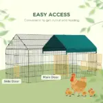 87" Small Animal Playpen with with Roof for Rabbits, Chicken, Chinchillas for Indoor/Outdoor Use, Green - Image 5