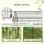 87" Small Animal Playpen with with Roof for Rabbits, Chicken, Chinchillas for Indoor/Outdoor Use, Green - Image 7