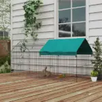 87" Small Animal Playpen with with Roof for Rabbits, Chicken, Chinchillas for Indoor/Outdoor Use, Green - Image 10
