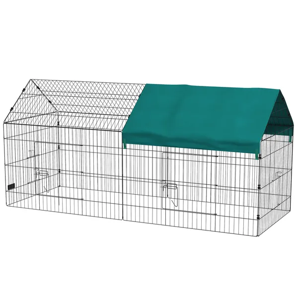 87-small-animal-playpen-with-with-roof-for-rabbits-chicken-chinchillas-for-indooroutdoor-use-green.webp 87" Small Animal Playpen with with Roof for Rabbits, Chicken, Chinchillas for Indoor/Outdoor Use, Green - Image 1