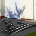 8ft Aluminum Access Ramp, Portable, Non-Skid Surface, Easy Storage, for Quick Access, Steps, Doorways, Black - Image 2