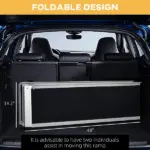 8ft Aluminum Access Ramp, Portable, Non-Skid Surface, Easy Storage, for Quick Access, Steps, Doorways, Black - Image 7