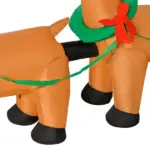 HOMCOM 8ft Long Christmas Inflatable Santa Claus with Sleigh and Reindeer, Outdoor Blow-Up Yard Decoration with LED Lights Display - Image 14