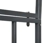 Outsunny 8ft Metal Garden Arch Grey with Double Doors Locking Gate for Wedding Bridal Party - Image 8