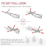 HOMCOM 8 Ft Pencil Christmas Tree, Slim Pre-Lit Christmas Tree with Realistic Branches and Warm White LED Lights, White - Image 8