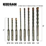 Keegan Tools 8 Piece SDS Plus Masonry Drill Bit Set with Carbide Tips and Case - Image 3